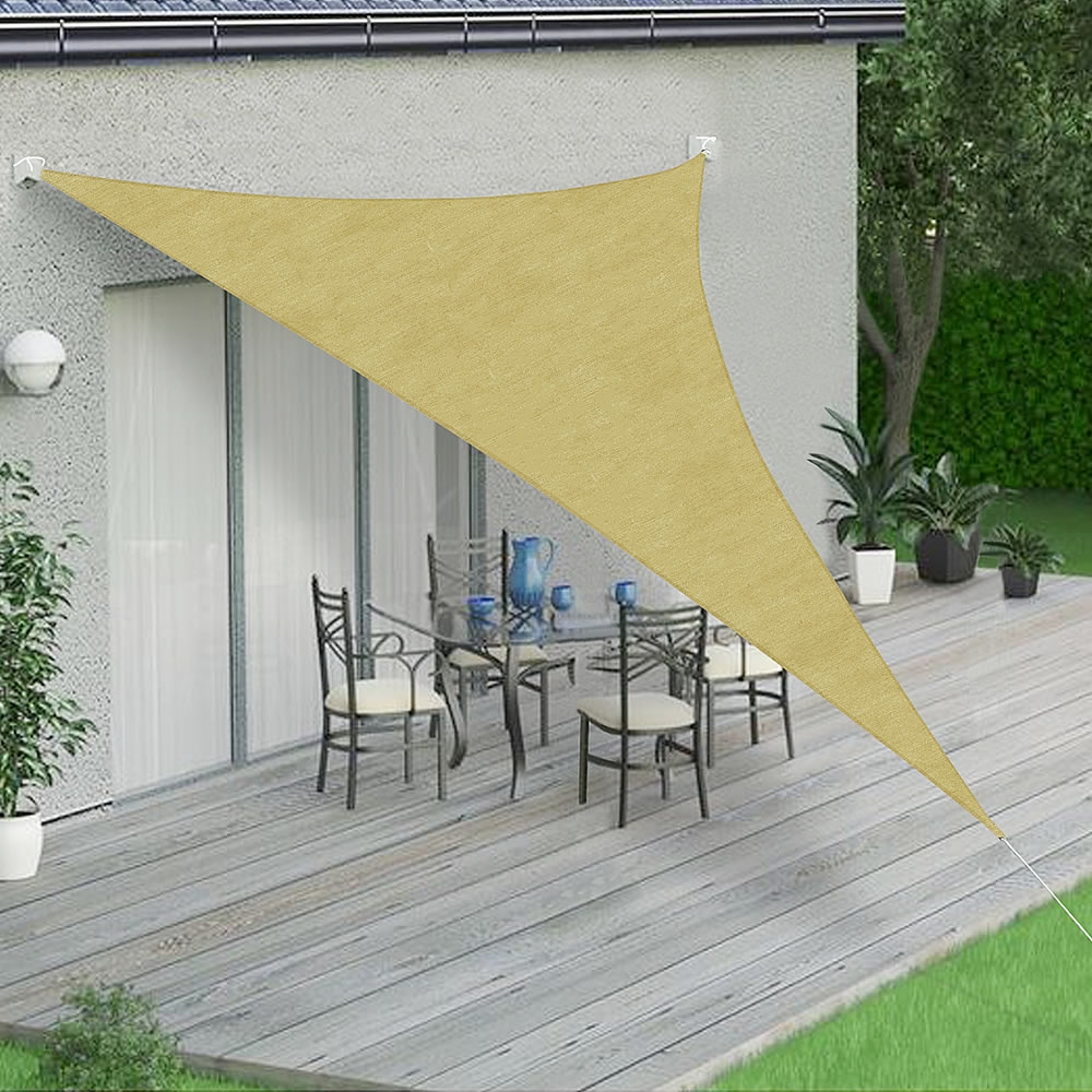 Rapid Teck Sonnensegel Quadrat Creme/Beige 2x2m Sonnenschutz Windschutz Sonnendach UV Schutz HDPE Atmungsaktiv für Garten Balkon Terrasse 