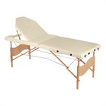 3 Zones Portable Massage Table Beauty Couch Bed Beige/Cream incl. Bag Pic:3