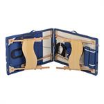 Aluminium 3 Zones Mobile Portable Folding Massage Table Couch Sofa Blue + Bag Pic:7
