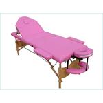 Aluminium 3 Zones Mobile Folding Portable Massage Table Couch Sofa Pink + Bag