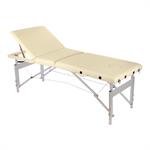Aluminium 3 zones Mobile Portable Massage Table Couch Sofa ONLY 12.5 KG Cream Pic:3