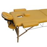 2 Zones Portable Massage Therapy Table Bed Yellow Couch + Bag Pic:1