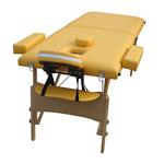 2 Zones Portable Massage Therapy Table Bed Yellow Couch + Bag Pic:2