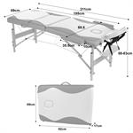 Aluminium 3 zones Mobile Portable Massage Table Couch Sofa Black/Orange + Bag Pic:5