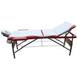 3 Zone Mobile Portable Luxury Massage Table Bed Couch+Carry Case White/Red Pic:1