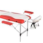 Aluminium 2 Zones Massage Table Bed Counch Alu Bank White/Red only 12.5 KG Pic:3
