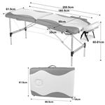 Aluminium 2 Zones Massage Table Bed Counch Alu Bank White/Red only 12.5 KG Pic:5