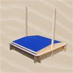 Garden Outdoor Wooden Sandbox Kids Children Play Sand Pit+Adjustable Cover/Roof Pic:4