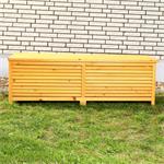 Outdoor Garden Wooden Chest Case Cushion Storage Box Tool Container Trunk