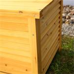 Outdoor Garden Wooden Chest Case Cushion Storage Box Tool Container Trunk Pic:1