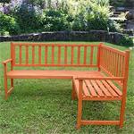 Wooden Corner Bench Seat Outdoor Garden Furniture Seater Pic:1