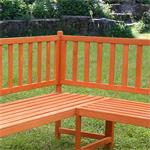 Wooden Corner Bench Seat Outdoor Garden Furniture Seater Pic:2