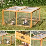 Wooden Outdoor Enclosure Open-Air Enclosure Rabbit Hutch Rabbit Cage