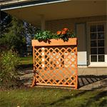 Wooden Flower Trellis Blind Outdoor Garden Screen Cover Fence + Planter Box Pot