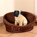 M Puppy Dog/Cat/Pet Animal Basket Bed Sofa Wicker Handmade + Cushion/Pillow