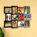 12 Photos Picture Frames Gallery Photo Frame Wooden Collage Black 10x15 Wall