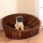 XXL Puppy Dog/Cat/Pet Animal Basket Bed Sofa Wicker Handmade + Cushion/Pillow