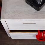 Design 3 Piece Drawer Night Stand Bedside Table Cabinet Wood White Pic:4