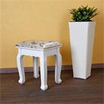 Stool Vanity Ottoman Dressing Table Makeup Stand White Country Home Style