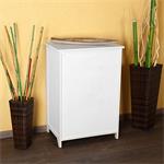 Commode Cabinet Sideboard Shelf Bath Cupboard Wooden Shabby Chic White Hallway Pic:3