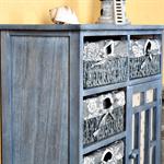 Country Style Dresser Hallway Shelf Sideboard Shabby Blue Grey Bathroom Cabinet Pic:3