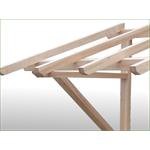 Wooden Front Door Porch Roof Canopy Untreated Wood 205cm Pic:2