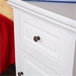 Country House Night Bedside Table Dresser Cabinet+Drawers White Pic:2