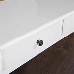 Bench with Drawers Wooden Bench Settle Chest of Drawers Dresser White Antique Pic:2