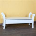 Bench with Drawers Wooden Bench Settle Chest of Drawers Dresser White Antique Pic:5