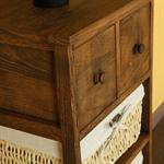 Chest of Drawers Cabinet Rack Sideboard Wood Night Table Brown Drawer Pic:4