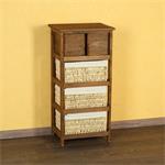 Chest of Drawers Cabinet Rack Sideboard Wood Night Table Brown Drawer Pic:7