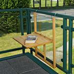 Wooden Balcony Outdoor Terrace Porch Patio Rail Hang Folding Table