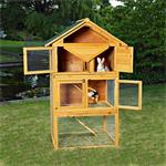 XXL Rabbit Cage Hutch Outdoor Pen Open-Air Enclosure Cage Rodent Stall Animal Pic:1