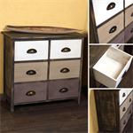 Commode Cabinet Sideboard Kitchen Cupboard Shelf Wood Vintage Style Brown Table