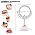 Make-up mirror 1 and 5 times magnification LED lighting Bluetooth speaker Shaving mirror Bathroom table mirror Illuminated make-up mirror Mobile phone Pic:5