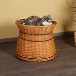 Wicker Cat/Dog Animal Bed Pet Transport Basket Natural-Coloured Pic:4