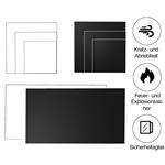 Fireplace glass table top floor plate spark protection ESG safety glass clear glass black stove glass glass plate fireplace plate glass pane front - 80x80cm