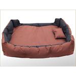 3-Piece Set XXL Dog Animal Pet Bed Sofa Basket+Cushion Filling Brown