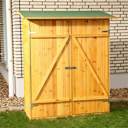 XXL Wooden Outdoor Garden Utility Tools Storage Cabinet Shelf Box Shed+2 Doors
