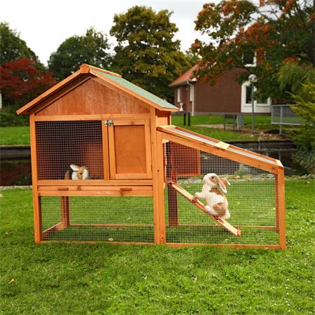 Bunny Rabbit/Guinea Pig 2-Tier Hutch Pet Animal Outdoor Cage Run House