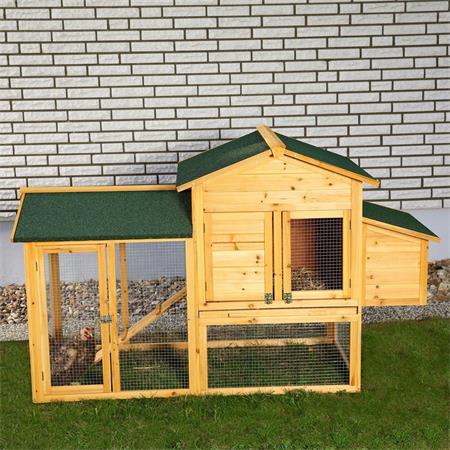 XXL Large Wooden Hen House Chicken Coop Poultry Ark Home Nest Run Coup