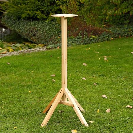 1,05 m Bird House Stand for your Aviary Post Volery Birds Feeder Wood Despenser