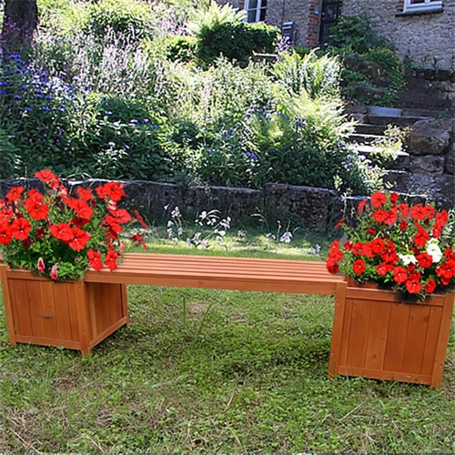 Support mural XPOT bois naturel / Pour 2 pots de fleurs ou étagères - H 100  cm - Compagnie